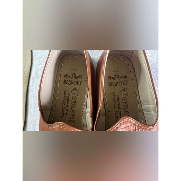 Bespoky Turkish Tan Leather Slip on Loafers Unisex Size 40 main image 6